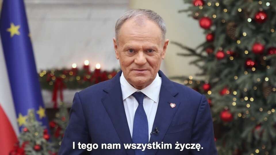 Noworoczne orędzie premiera Donalda Tuska, kadr z nagrania / autor: YouTube/Kancelaria Premiera