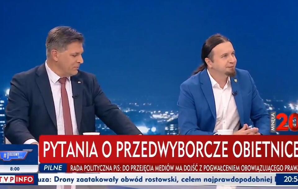 Piotr Kaleta vs. Łukasz Kohut / autor: wPolityce.pl/TVP Info (screenshot)