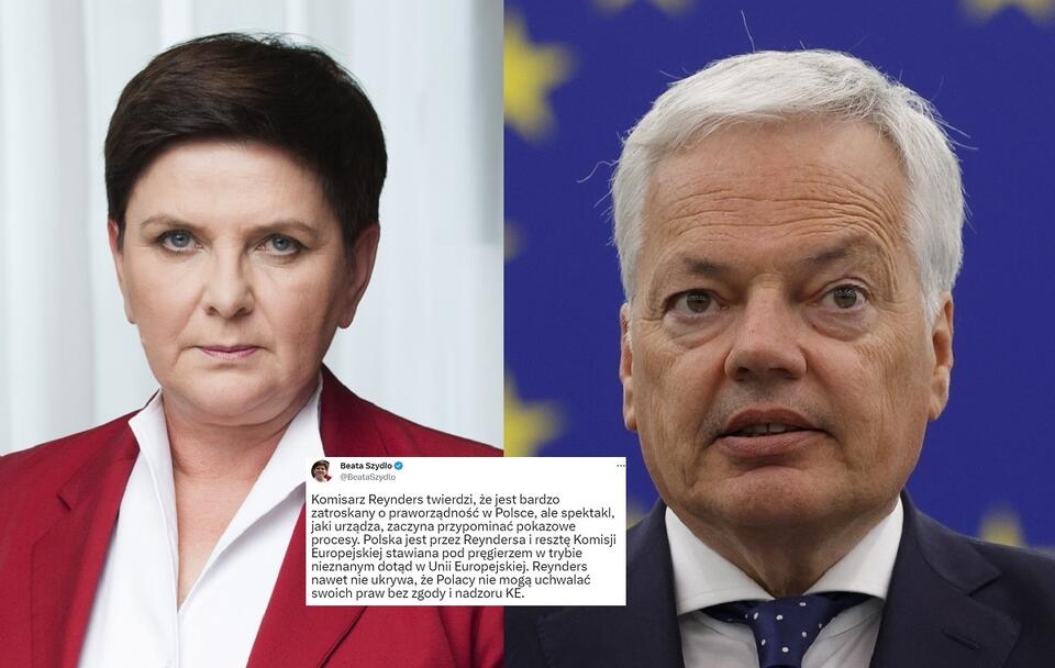 Beata Szydło/Didier Reynders / autor: Fratria/PAP/EPA/JULIEN WARNAND/Twitter Beata Szydło