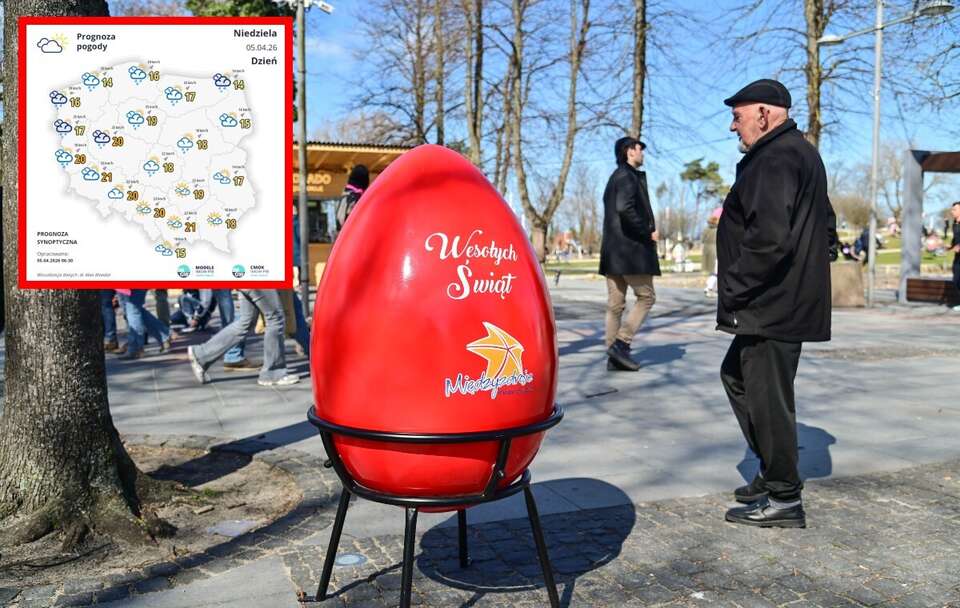 Świąteczny wypoczynek nad morzem w Międzyzdrojach; Mapa IMGW / autor: PAP/Marcin Bielecki/IMGW