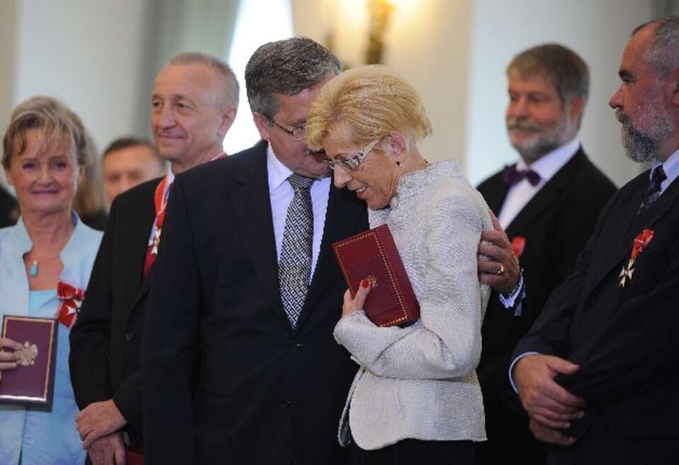 Bronisław Komorowski i dziennikarka Janina Paradowska. 