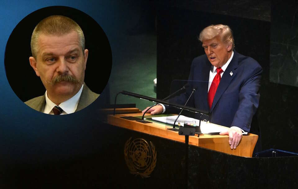 prof. Przemysław Żurawski vel Grajewski, Donald Trump / autor: Fratria/PAP/EPA/LUKAS COCH