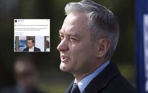 Na zdjęciu Robert Biedroń oraz wpis WolnośćTV (screen) / autor: Fratria/X-WolnośćTV