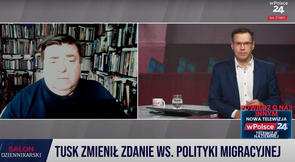 Piotr Semka w "Salonie dziennikarskim" / autor: Telewizja wPolsce24.pl