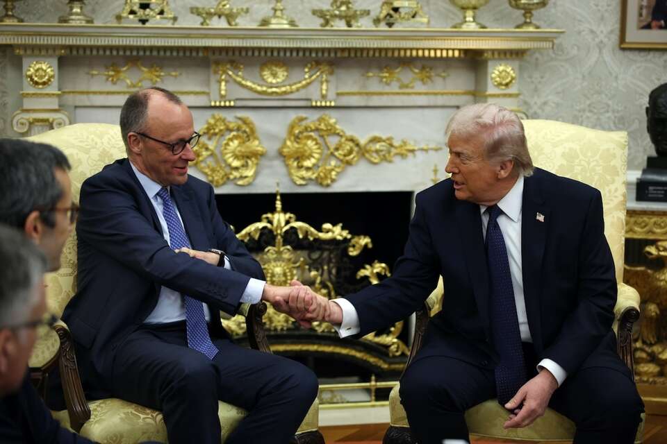 Kanclerz Niemiec i prezydent Stanów Zjednoczonych / autor: PAP/EPA