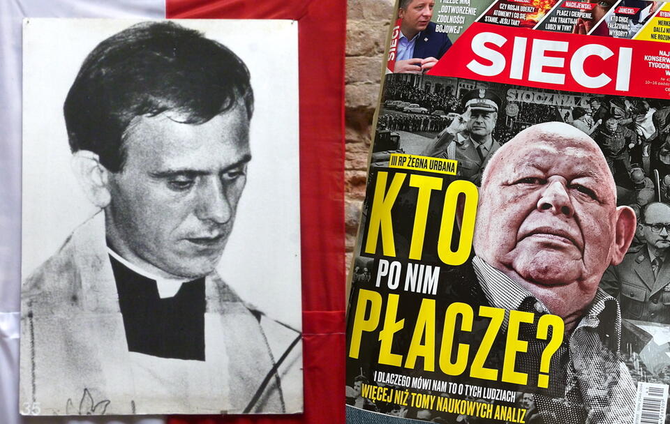 Bł. ks. Jerzy Popiełuszko/ okładka tygodnika "Sieci" / autor: Fratria