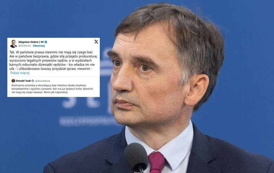 Ziobro do Tuska: Zdeprawowanej władzy należy stawić opór