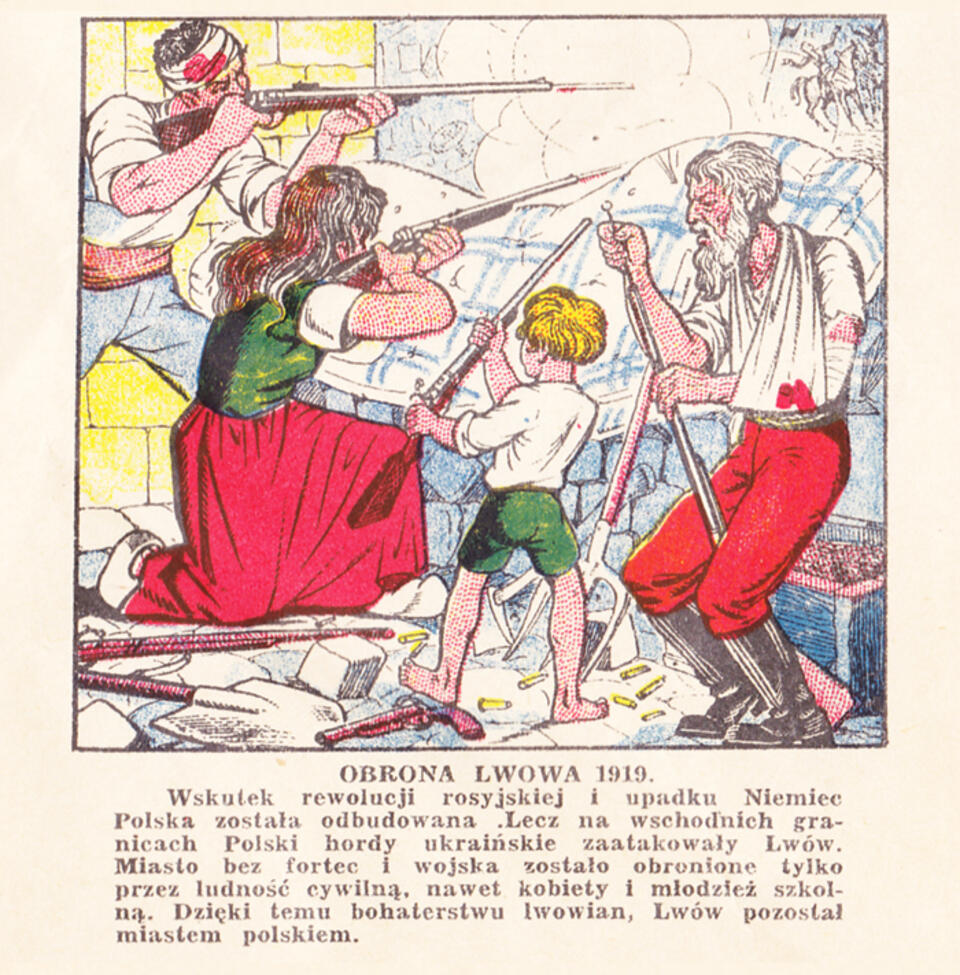 Ilustracja z podręcznika dla dzieci polskich emigrantów we Francji, wydana w latach 20. ub. wieku. Fot. wPolityce.pl