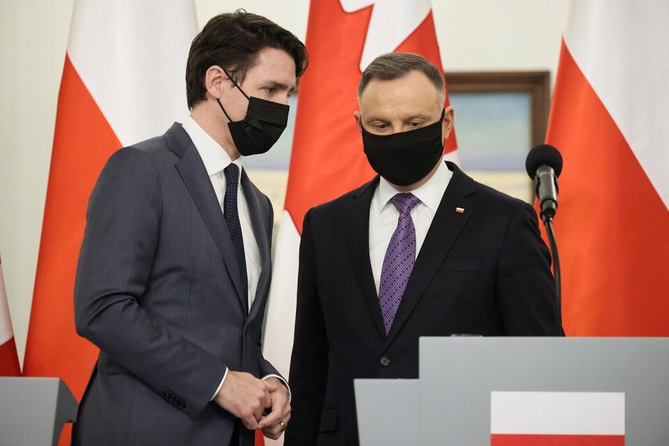 Spotkanie prezydenta Andrzeja Dudy z premierem Kanady Justinem Trudeau / autor: PAP/Leszek Szymański