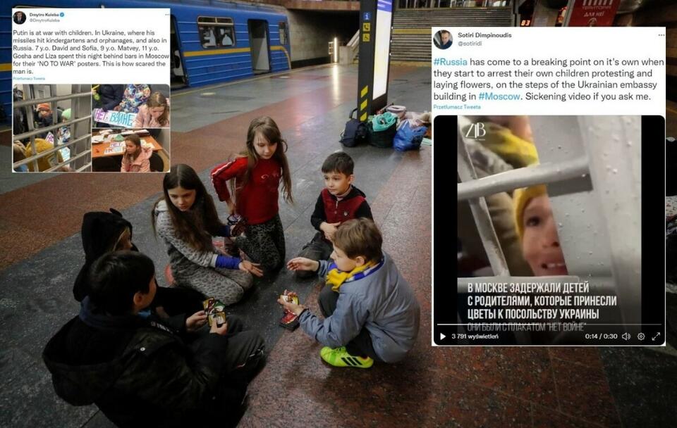 To jest nie do pomyślenia! Aresztowania dzieci w Rosji. WIDEO / autor: PAP/EPA/SERGEY DOLZHENKO; Twitter (screeny)