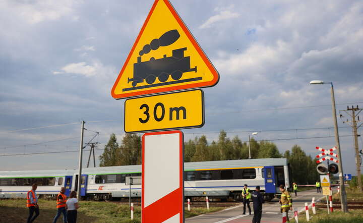 Miejsce wykolejenia pociągu PKP Intercity relacji Lublin-Szczecin w miejscowości Sokolniki Suche / autor: PAP/Leszek Szymański