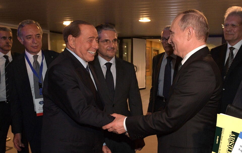 Putin i Berlusconi podczas spotkania w Rzymie, lipiec 2019 r. / autor: Wikimedia Commons / licencja CC 4.0 International / www.kremlin.ru