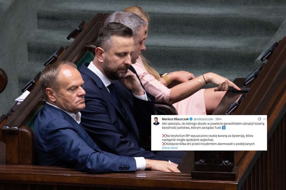 Rząd Koalicji 13 Grudnia w Sejmie/Wpis Mariusza Błaszczaka (screen z X) / autor: Fratria/X-Mariusz Błaszczak (screen)