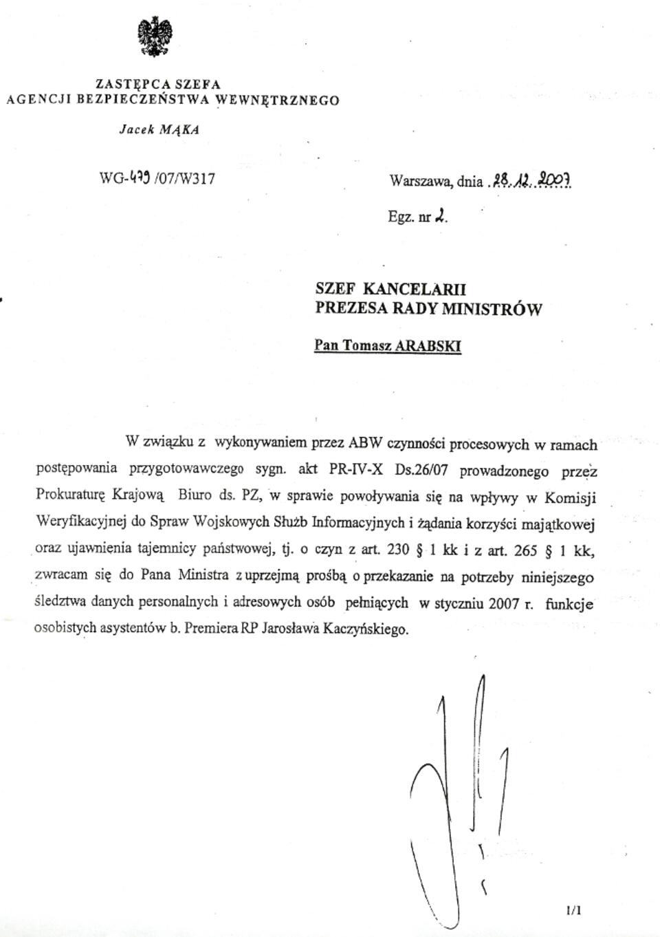 Dokument przysłany przez Piotra Bączka