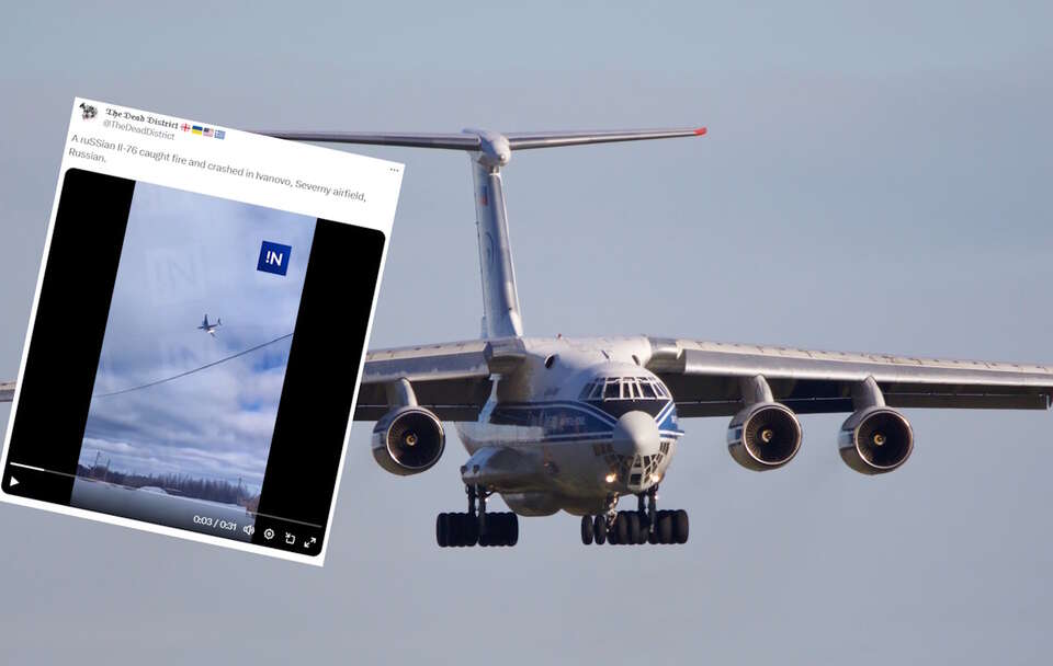 Rozbił się rosyjski wojskowy samolot transportowy Ił-76