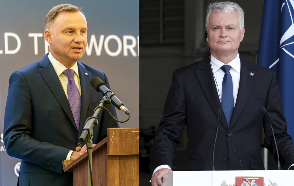 Prezydent Polski Andrzej Duda/Prezydent Litwy Gitanas Nauseda / autor: Fratria/PAP/EPA