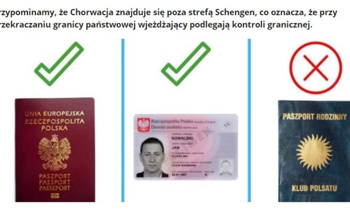 Aby przekroczyć granicę z Chorwacją potrzebujemy dowód osobisty lub paszport / autor: gov.pl
