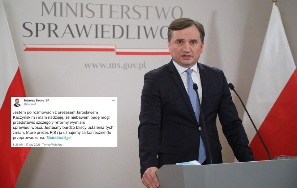 Lider Solidarnej Polski i minister sprawiedliwości Zbigniew Ziobro / autor: PAP/Wojciech Olkuśnik; Twitter