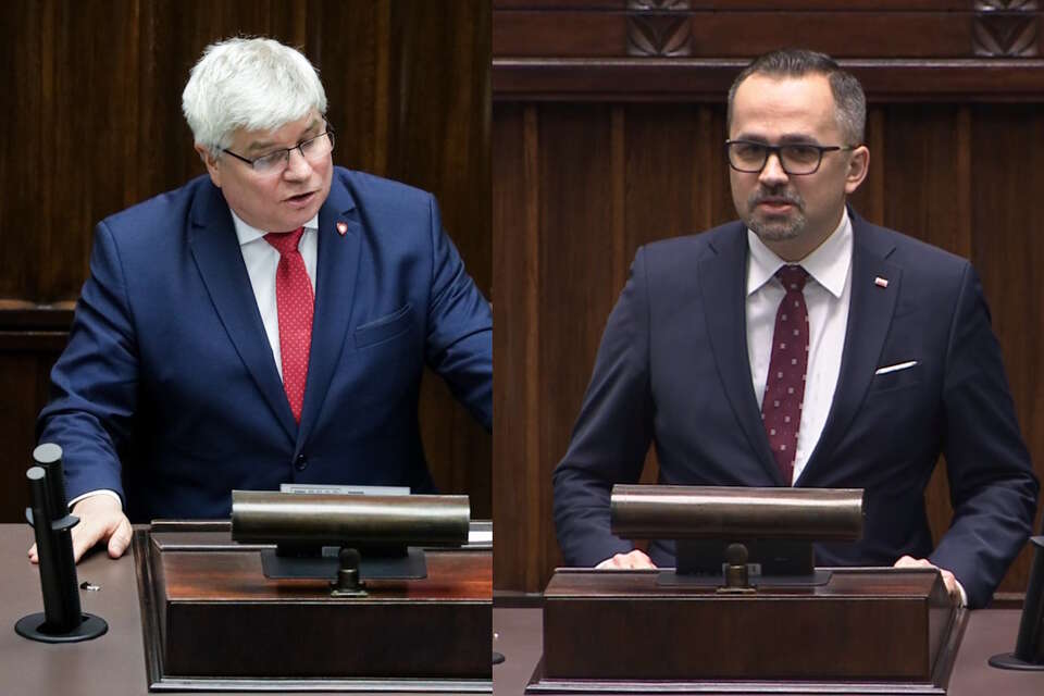 Marcin Horała, Maciej Lasek  / autor: screenshot Sejm RP/Youtube/PAP/Tomasz Gzell