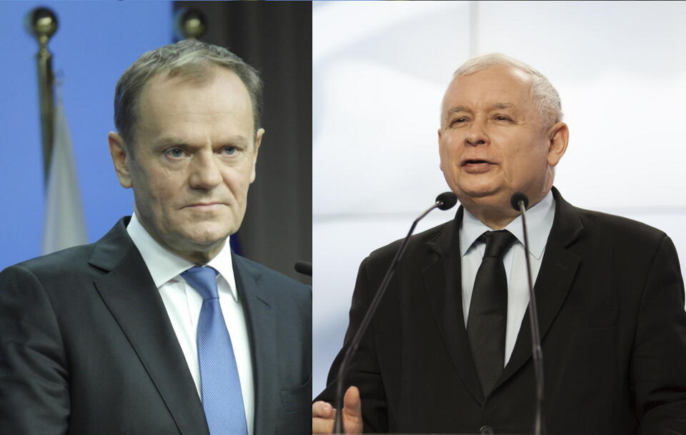 Donald Tusk i Jarosław Kaczyński / autor: Fratria