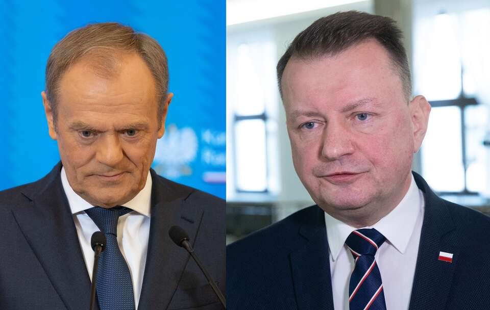 Donald Tusk vs. Mariusz Błaszczak / autor: Fratria