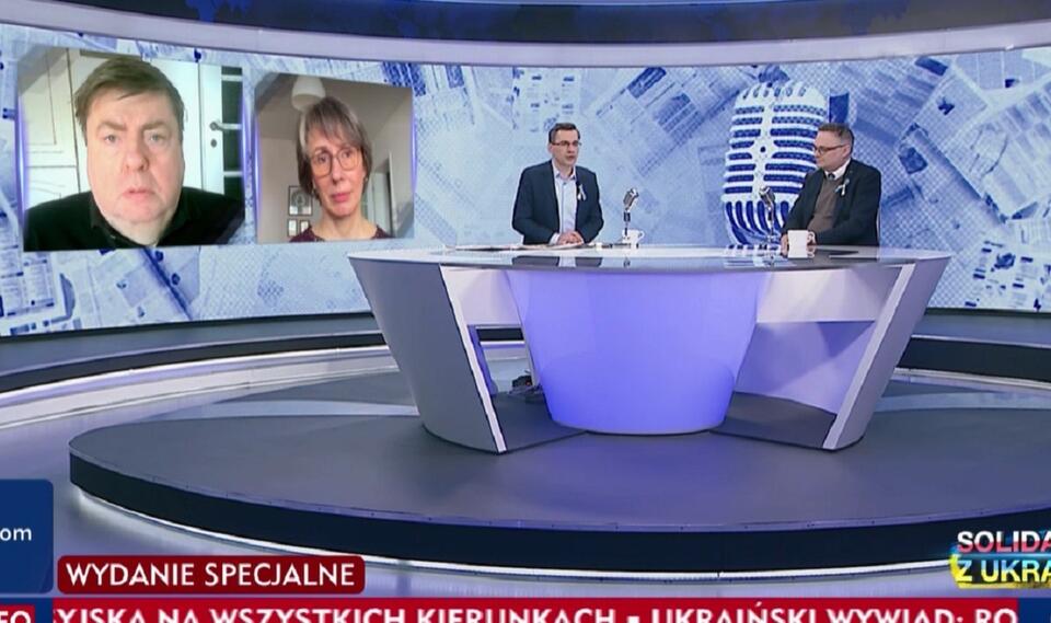 Goście audycji "Salon dziennikarski" / autor: screen TVP Info