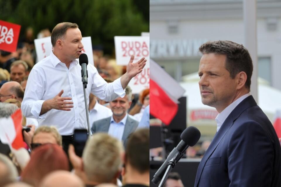 Prezydent Duda i Rafał Trzaskowski / autor: PAP/Wojtek Jargiło/Tomasz Waszczuk