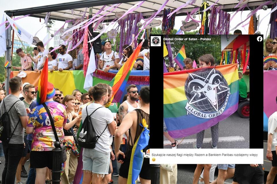 Sataniści na paradzie LGBT! / autor: PAP/Andrzej Lange