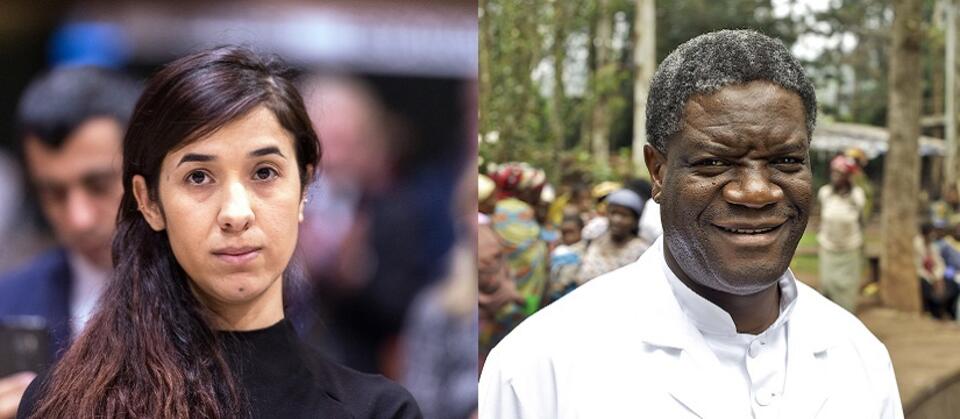 Nadia Murad i Denis Mukwege - laureaci Pokojowej Nagrody Nobla 2018 / autor: PAP/EPA