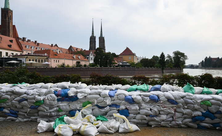 Dynamiczna sytuacja powodziowa. Przez Wrocław przechodzi 19 bm. fala powodziowa / autor: PAP/Maciej Kulczyński