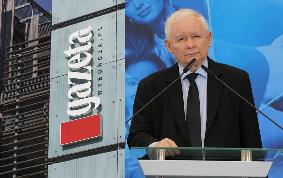 Redakcja "Gazety Wyborczej"/prezes PiS Jarosław Kaczyński / autor: Fratria