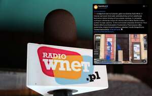 Chuligański atak z użyciem kwasu masłowego na siedzibę m.in. Radia Wnet! / autor: Fratria/X/@RadioWNET