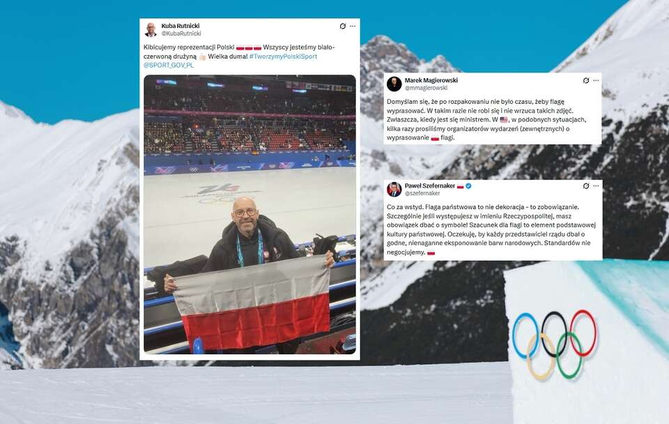 Rutnicki z pogiętą flagą Polski. Szefernaker: "Co za wstyd"