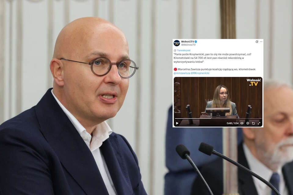 Poseł KO Robert Kropiwnicki / autor: PAP-Paweł Supernak/X-WolnośćTV, screen