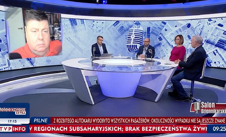 "Salon Dziennikarski" w TVP Info / autor: screen: TVP Info