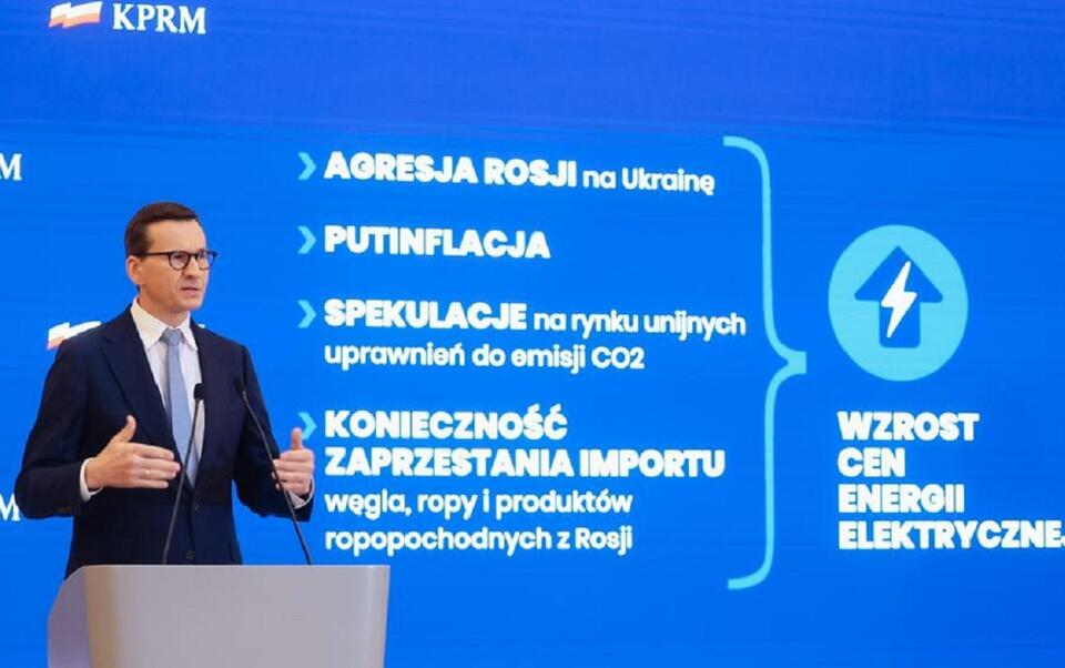 Premier Mateusz Morawiecki przedstawia mechanizm dot. maksymalnych cen energii / autor: Twitter/@PremierRP
