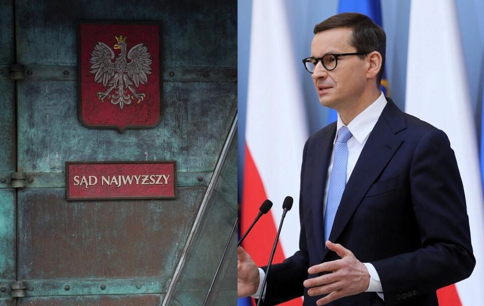 Sąd Najwyższy/Premier Mateusz Morawiecki / autor: Fratria/PAP/Paweł Supernak