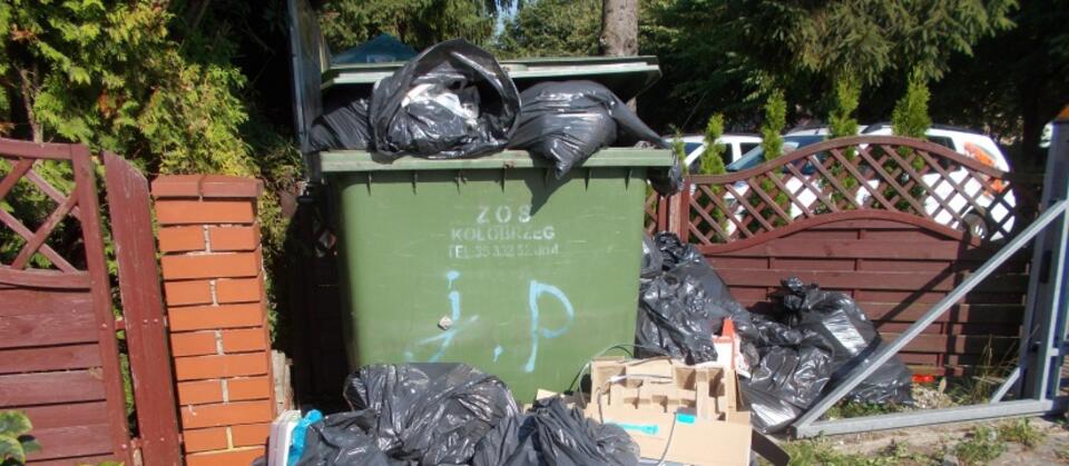 Zalegające przy śmietnikach odpady / autor: PF