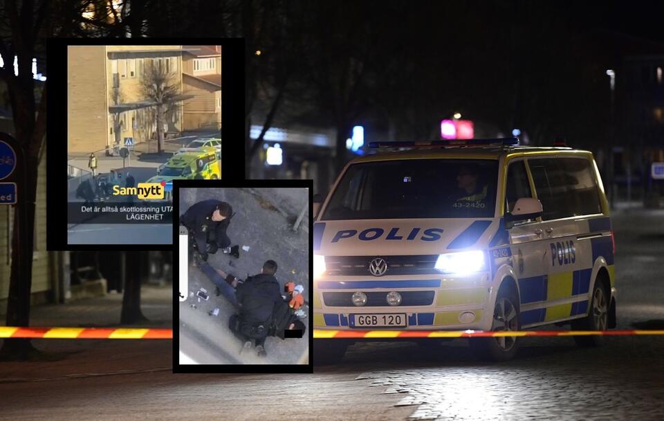 Atak nożownika w miejscowości Vetlanda w południowej Szwecji / autor: PAP/EPA/Mikael Fritzon; Twitter