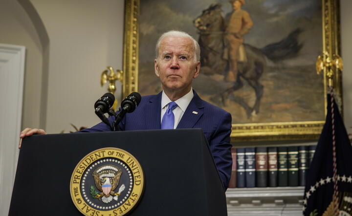 Prezydent USA Joe Biden / autor: PAP/EPA/Samuel Corum / POOL
