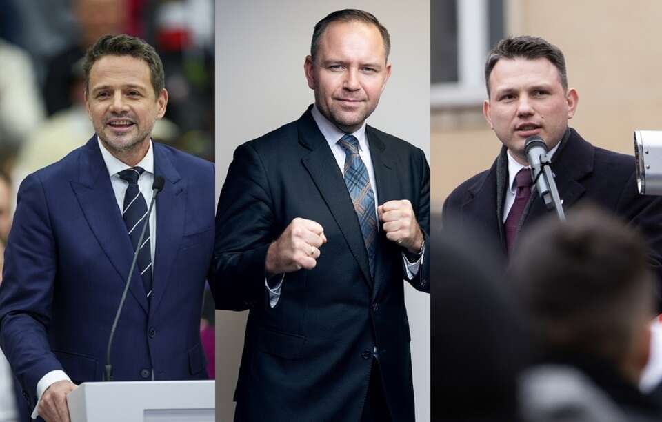 Rafał Trzaskowski/Karol Nawrocki/Sławomir Mentzen / autor: PAP/Łukasz Gągulski, Fratria, PAP/Krzysztof Ćwik