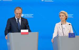 Donald Tusk i Ursula von der Leyen / autor: Fratria