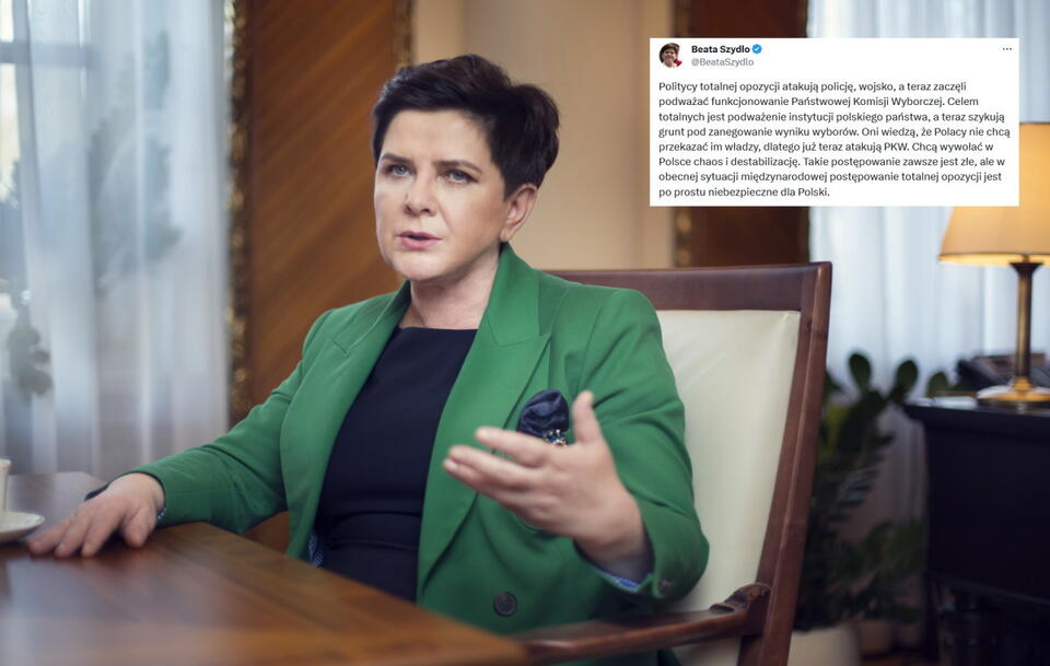 Szydło: Totalna opozycja chce wywołać chaos w Polsce