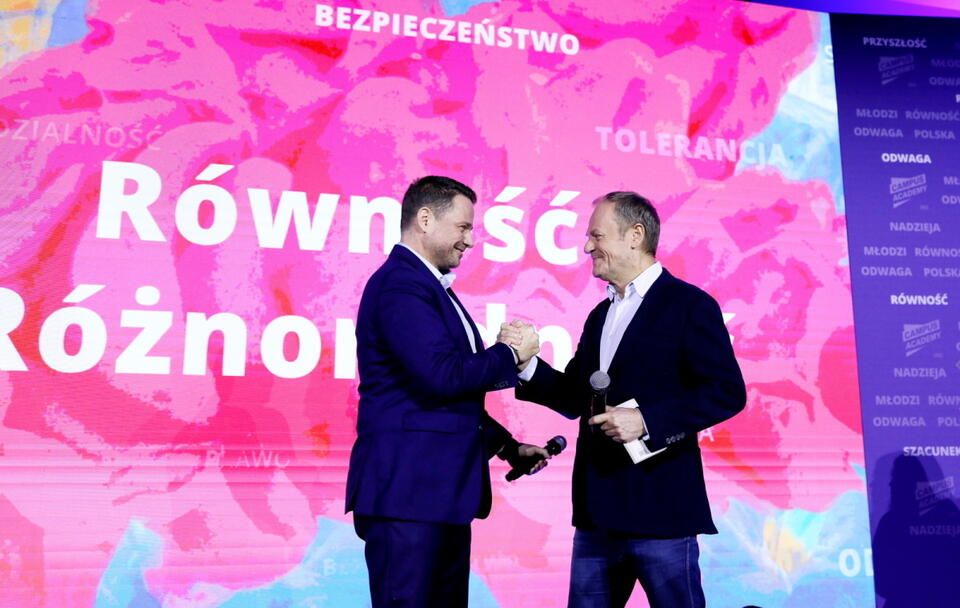 Rafał Trzaskowski i Donald Tusk / autor: PAP/Zbigniew Meissner