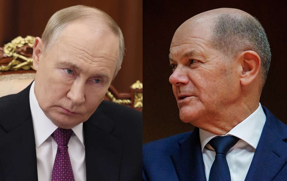 Władimir Putin, Olaf Scholz / autor: PAP/EPA/CLEMENS BILAN/PAP/EPA/VYACHESLAV PROKOFYEV/SPUTNIK/KREMLIN POOL