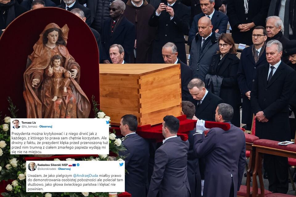Prezydent Duda na pogrzebie Benedykta XVI  / autor: Twitter/ Kancelaria Prezydenta @prezydentpl
