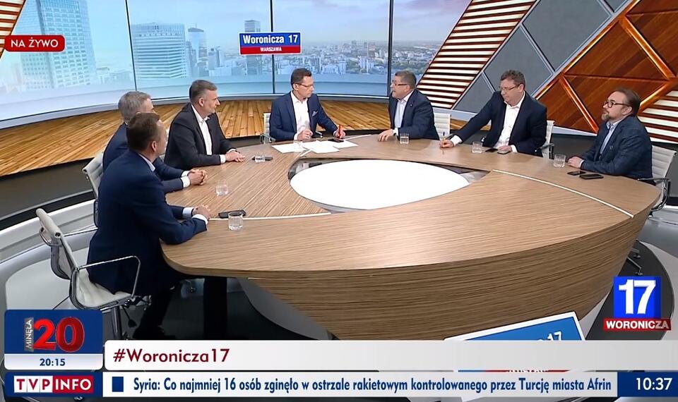 Politycy w programie "Woronicza 17" / autor: Screen TVP Info