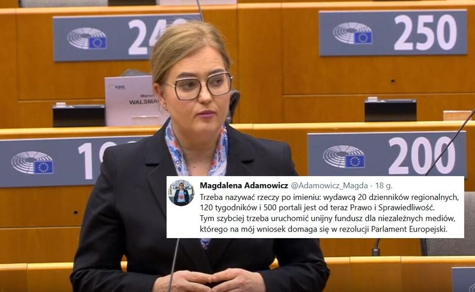 Magdalena Adamowicz / autor: screen youtube/EU Debates 