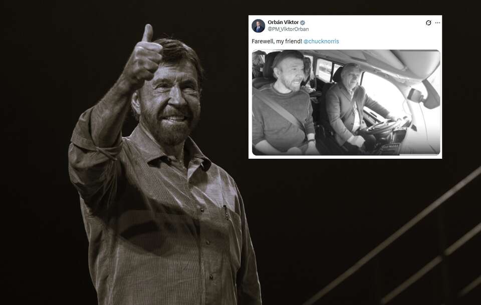 Orban pożegnał Norrisa. / autor:  EPA/MARTON MONUS  / PAP EPA