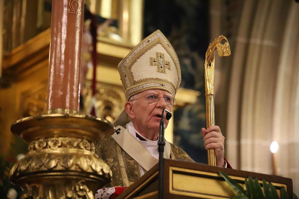 Abp Marek Jędraszewski w czasie Mszy św. sprawowanej w uroczystość Matki Bożej Królowej Polski. / autor:  Biuro Prasowe Archidiecezji Krakowskiej